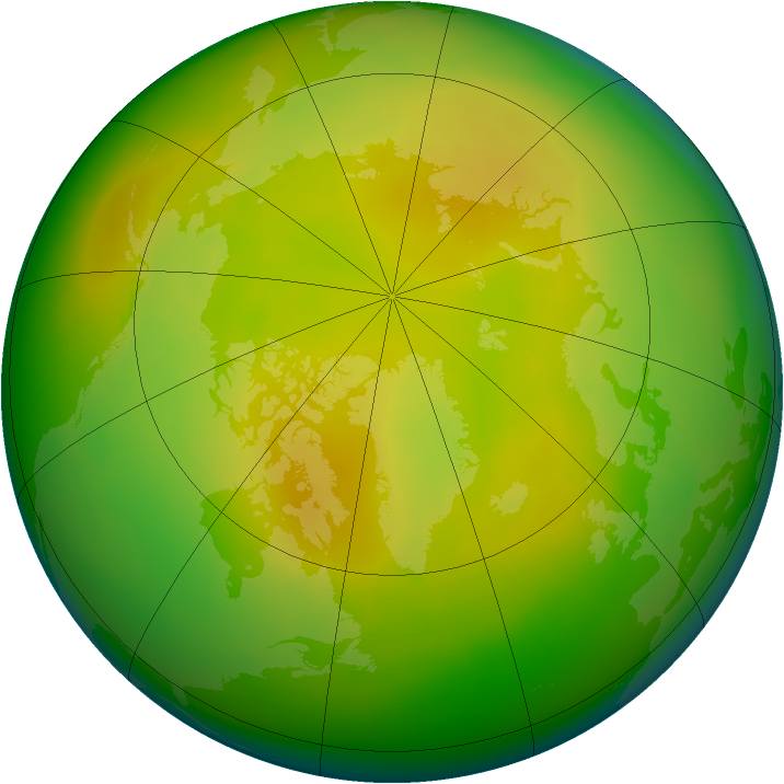 Arctic ozone map for May 2007